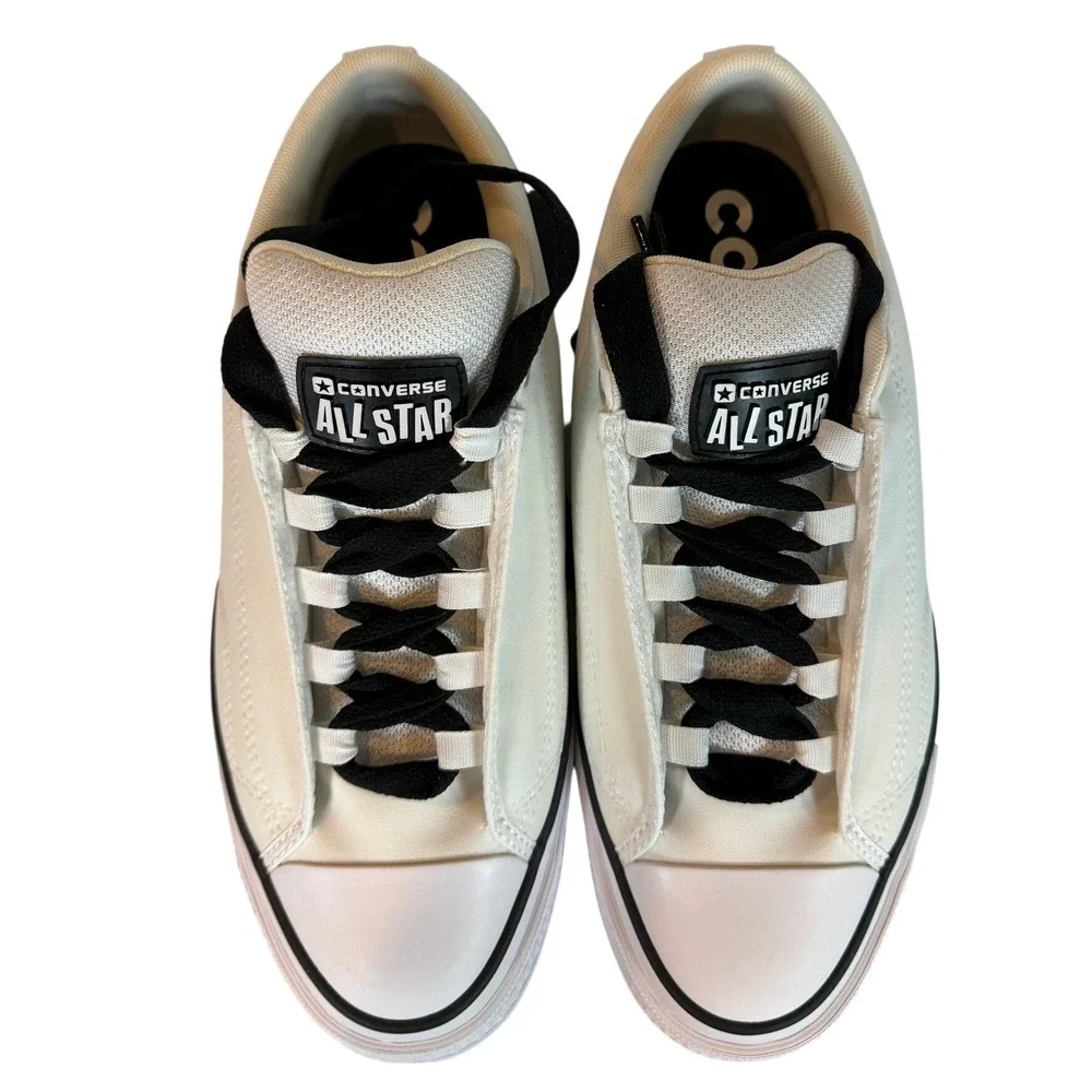 Converse Puff Taylor Ox White Black Low Top Sneakers Mens 10 NWB - Picture 4 of 9